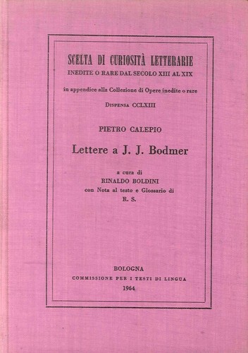 Lettere bodmer - lettere,