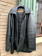 Timberland Vintage Giacca Originale giaccone Vera pelle uomo Tg XL Nero  Usato