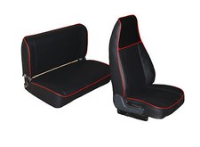 FODERE SEDILI AUTO COPRISEDILI SU MISURA JEEP WRANGLER  YJ, TJ -SIMILPELLE NERA 