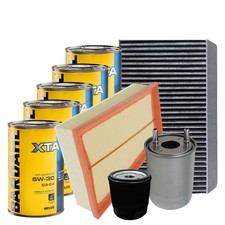 Kit Tagliando Renault Megane III 1.5 dCi 4 Filtri Aria 5 Litri Olio 5W30 Bardahl