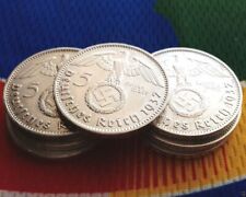 Germania 5 Reichsmark WW2 Terzo Reich tedesco 90% argento moneta da 5 marchi