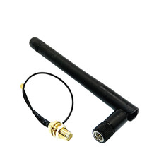 Antenna WiFi Bluetooth 2.4GHz 3dBi con cavo da U.FL IPEX a RP-SMA 17cm