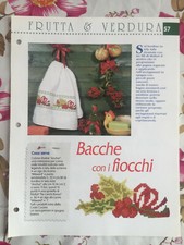 Schema punto croce Ricamo Frutta e verdura Bacche con i fiocchi asciugamano