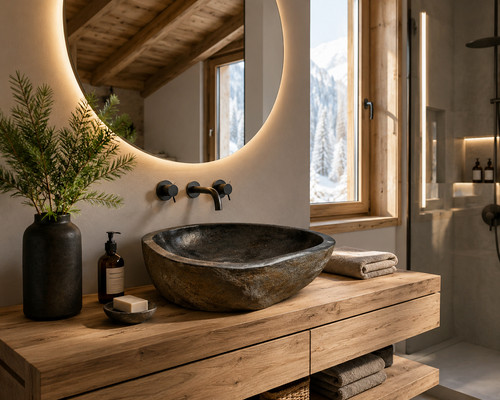 Lavabo pietra fiume - pietra,