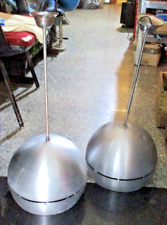 coppia Lampade a sospensione Space Age in metallo - Germania anni 70