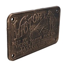 Targa insegna cane hmv old - targa,