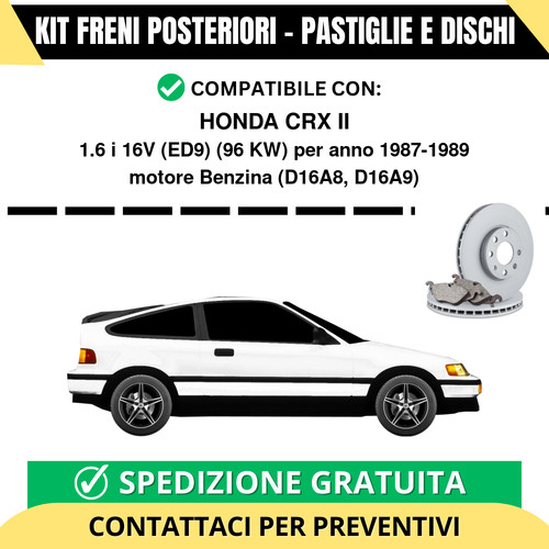 Kit freni posteriori per honda - freni,