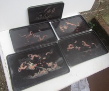 Vassoi laccati vintage 'Shin