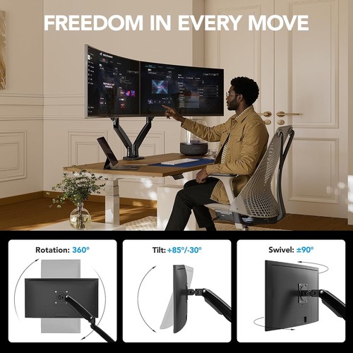 Supporto doppio monitor per - doppio,