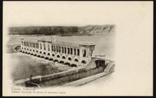 cartolina MONZA canale villoresi-edifizio generale di presa ed annessa conca