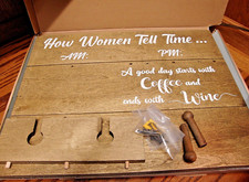 Wine Lover Gifts-Coffee-16x13 Wooden Wall Decor Sign-Kitchen Farmhouse Decor 232