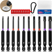 Set Di 10 Punte per Cacciavite Torx Da 75 Mm, Set Di Punte Magnetiche a Stella C
