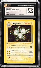 Pokémon Magneton Fossil Cgc 6,5 Italiano 1 Edizione  11/62 1ed Holo Psa Pop