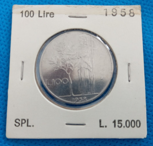 Moneta 100 lire 1958 - moneta,