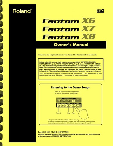Roland fantom x8 - fantom, x6