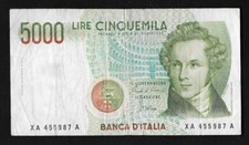 ITALIA - BANCONOTA LIRE 5000