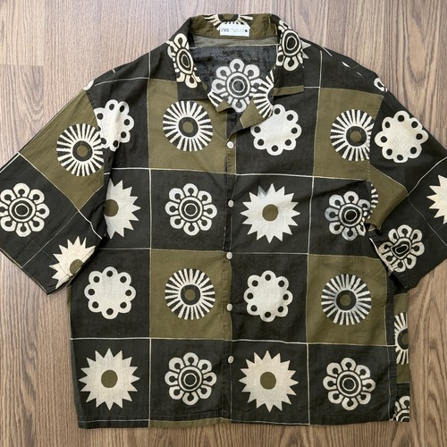 Zara camicia uomo verde - uomo, xl