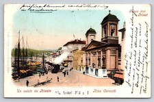 Cartolina d'epoca Trieste Riva