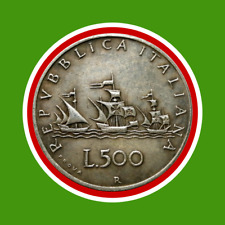 ITALY 500 Lire 1957 Caravels FLAGS AGAINST THE WIND Prova Copy Reproduction