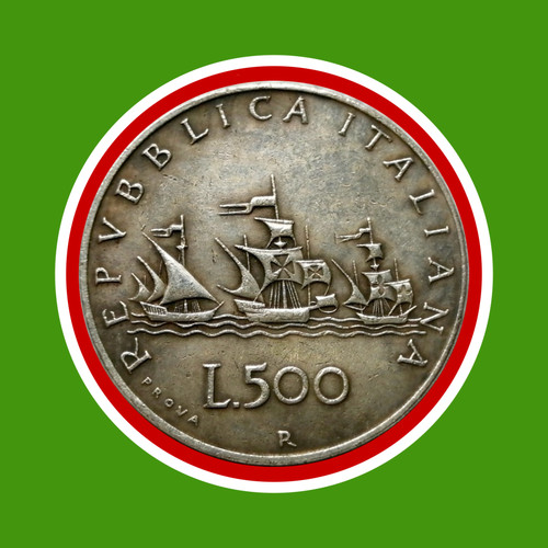 Italy 500 lire - 1957, caravels