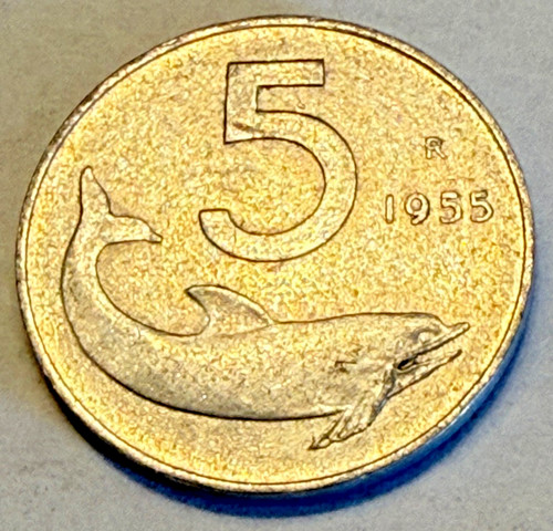 Italy five lire - italy,