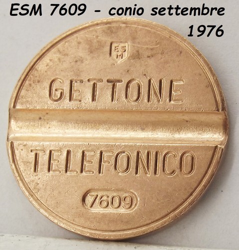1976 gettone telefonico - gettone, esm