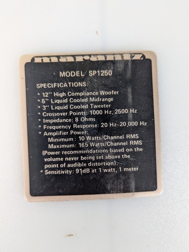Targa vintage con logo - , marantz