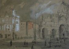 Acquerello e guazzo vintage di