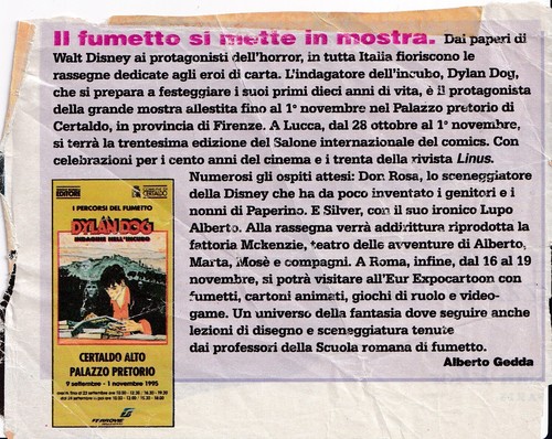 Dylan dog articolo 1995 - dylan,