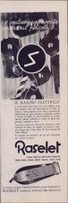 Raselet rasoio elettrico.  Advertising 1938
