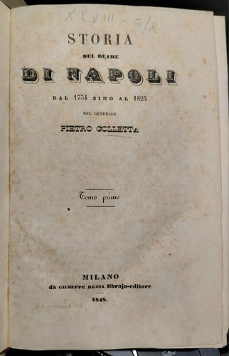 Storia del reame napoli - reame, di