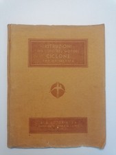 1936 Ala Littoria Libretto Istruzioni Motore Ciclone