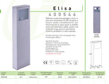 PLAFONIERA DA ESTERNO DA TERRA IN ALLUMINIO PRESSOFUSO POLIPLAST 400546 ELISA