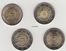 2 EURO 2012 COMM. 10° ANNIVERSARIO DELL'EURO UNC  SCEGLI QUELLE CHE TI SERVONO