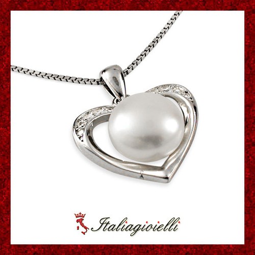 Collana cuore con perla - con,