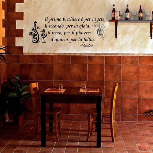Wall stickers frase vino - stickers, wine