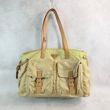 Borsa Prada tote bag borsa nylon doppia tasca verde chiaro autentica dal Giappone
