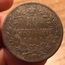 Moneta 10 Centesimi 1866