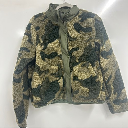 Giacca pile sherpa mimetica