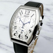 Orologio Tissot Heritage Porto Cronografo Tonneau Data Blu Mano Uomo "Funzionante"