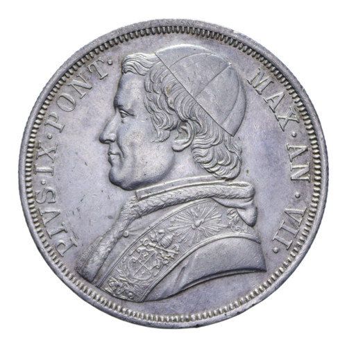 Scudo 1853 roma vii - scudo, ix