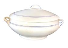 Antica e rara zuppiera della Società Ceramiche Richard con decoro a righe