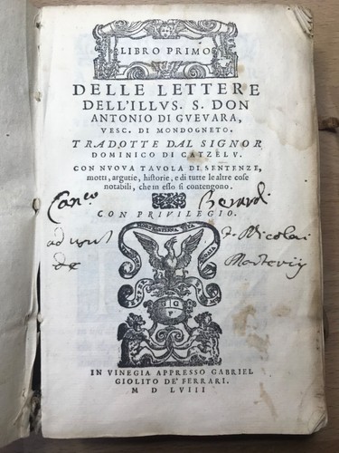 Libro primo lettere