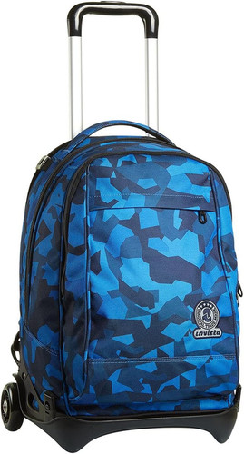 Trolley scuola tech blu camo - scuola,