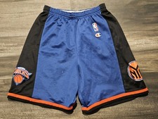 Pantaloncini Vintage New York Knicks Youth XL Blu Nero NBA Basketball Champion anni 90