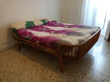 Già venduto!! Letto una piazza e mezza francese in bambù, vimini, rattan