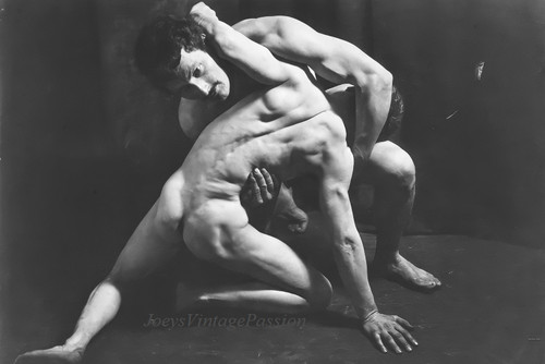 1890 nude male wrestlers - nude,