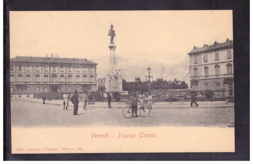 Cartolina vercelli piazza - cartolina,