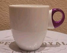 1- Tazza da caffè cappuccino Guzzini Italia porcellana e viola lucite 10 oz