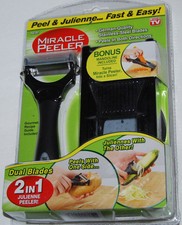 Pelapatate Miracle Visto in TV Doppia Lama Julienne Pelapatate e Mandolina NUOVO